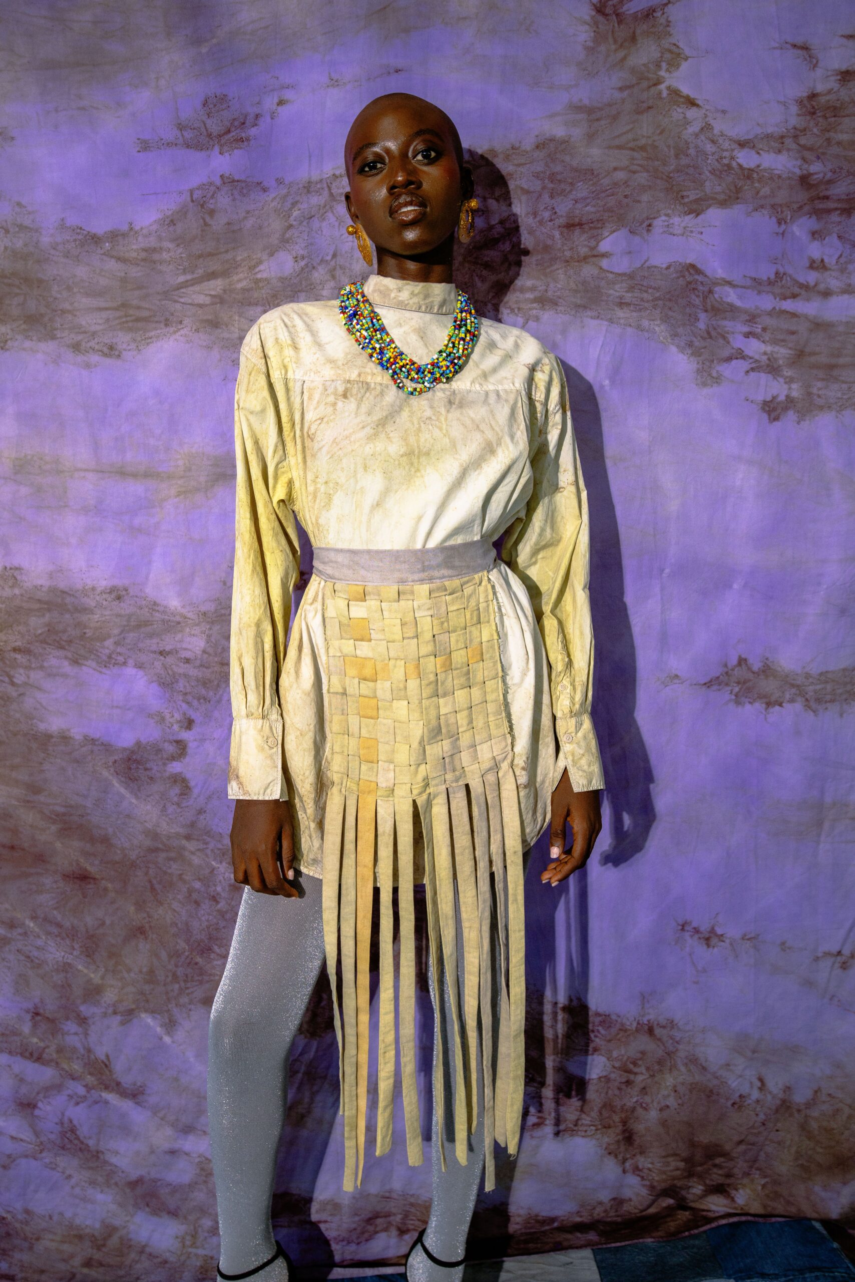 Tumeric Dyed Shirt & Waist Belt