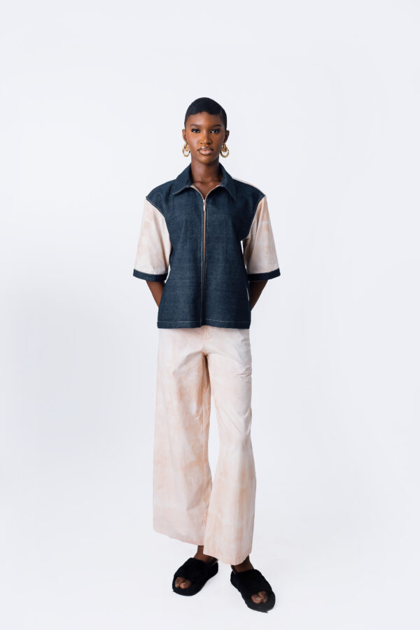 Denim & Waakye Dyed Two Piece - Image 5