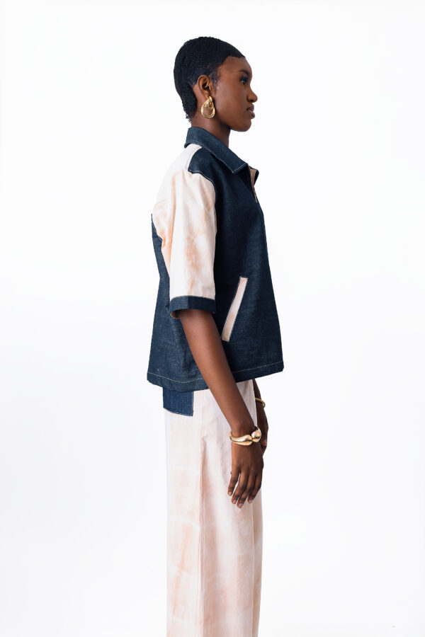 Denim & Waakye Dyed Two Piece - Image 4