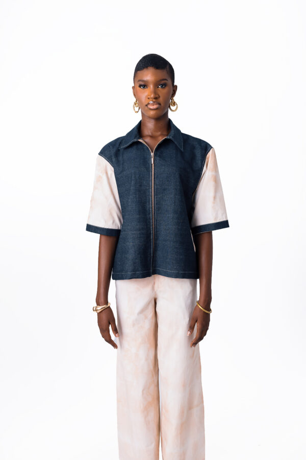Denim & Waakye Dyed Two Piece - Image 2