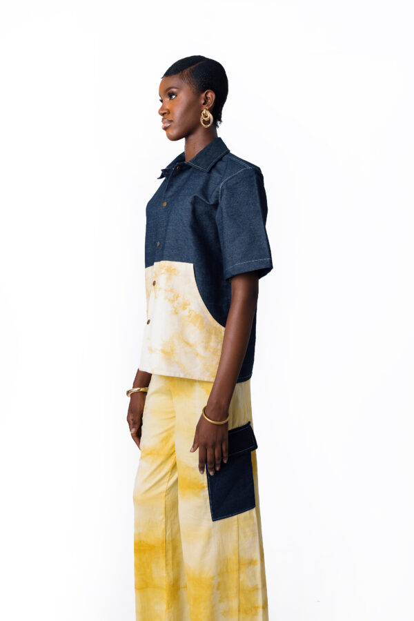 Denim & Tumeric Dyed Two Piece - Image 4