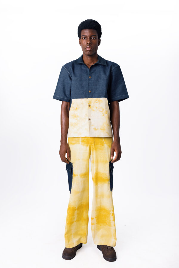 Denim & Tumeric Dyed Two Piece ( Top & Pants) - Image 6
