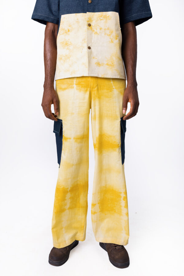 Denim & Tumeric Dyed Two Piece ( Pants Only) - Image 2