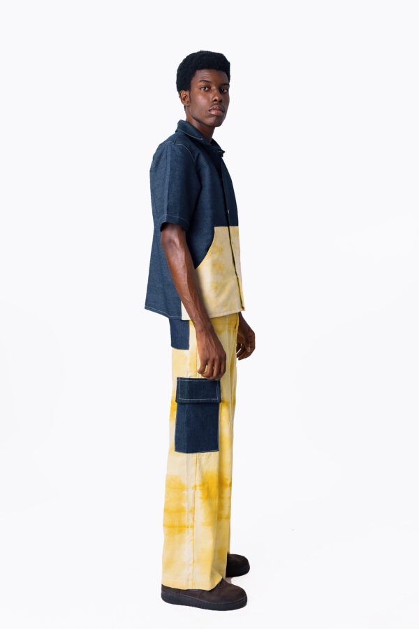 Denim & Tumeric Dyed Two Piece ( Top & Pants) - Image 5