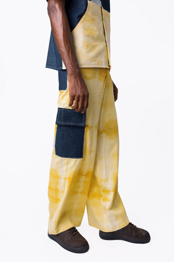 Denim & Tumeric Dyed Two Piece ( Top & Pants) - Image 4