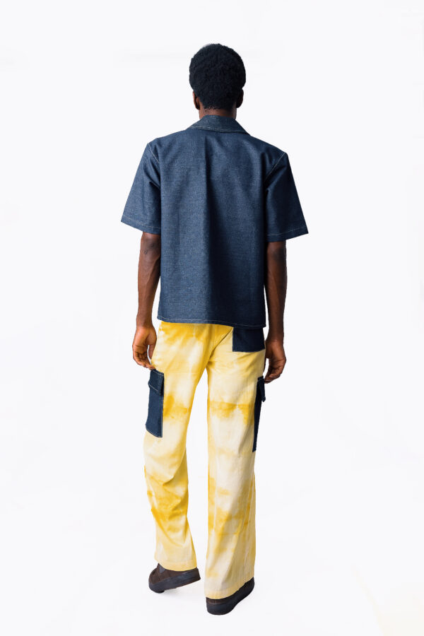 Denim & Tumeric Dyed Two Piece ( Top & Pants) - Image 2