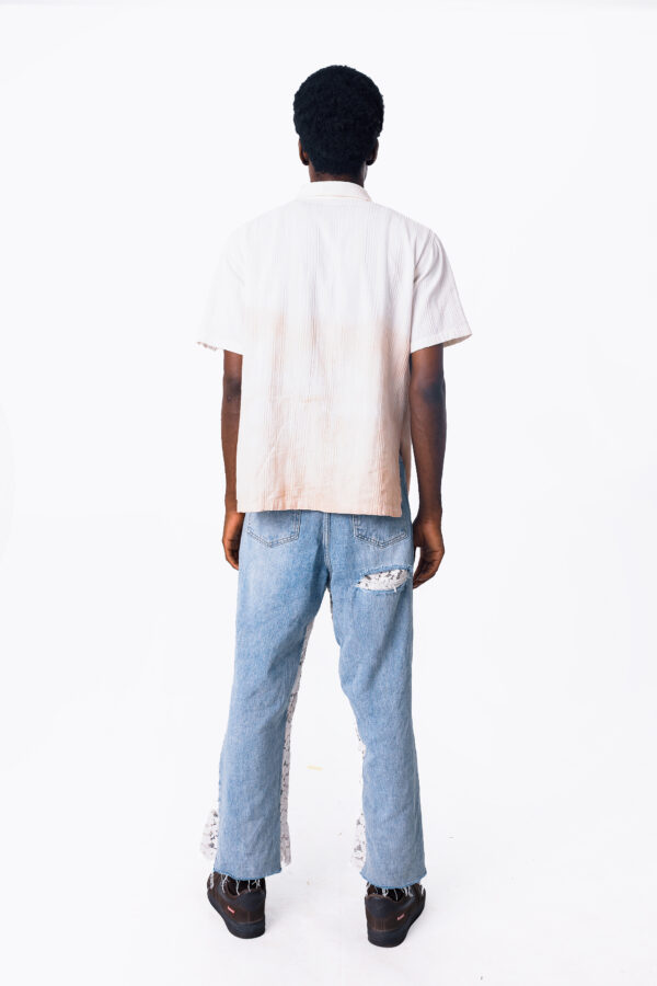 Denim Pants with Lace Detail - Image 2